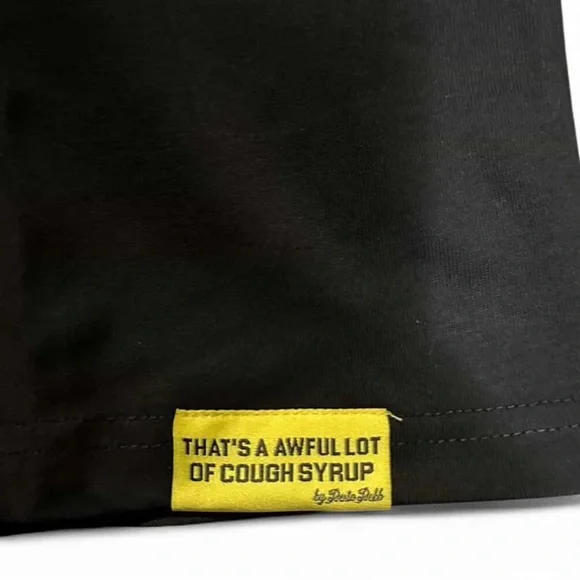 Black Graphic Tee with Bold Statement - Picture 3 of 5